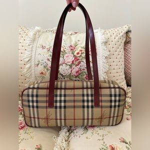 Authentic Burberry Handbag and Cosmetics Pouch.
